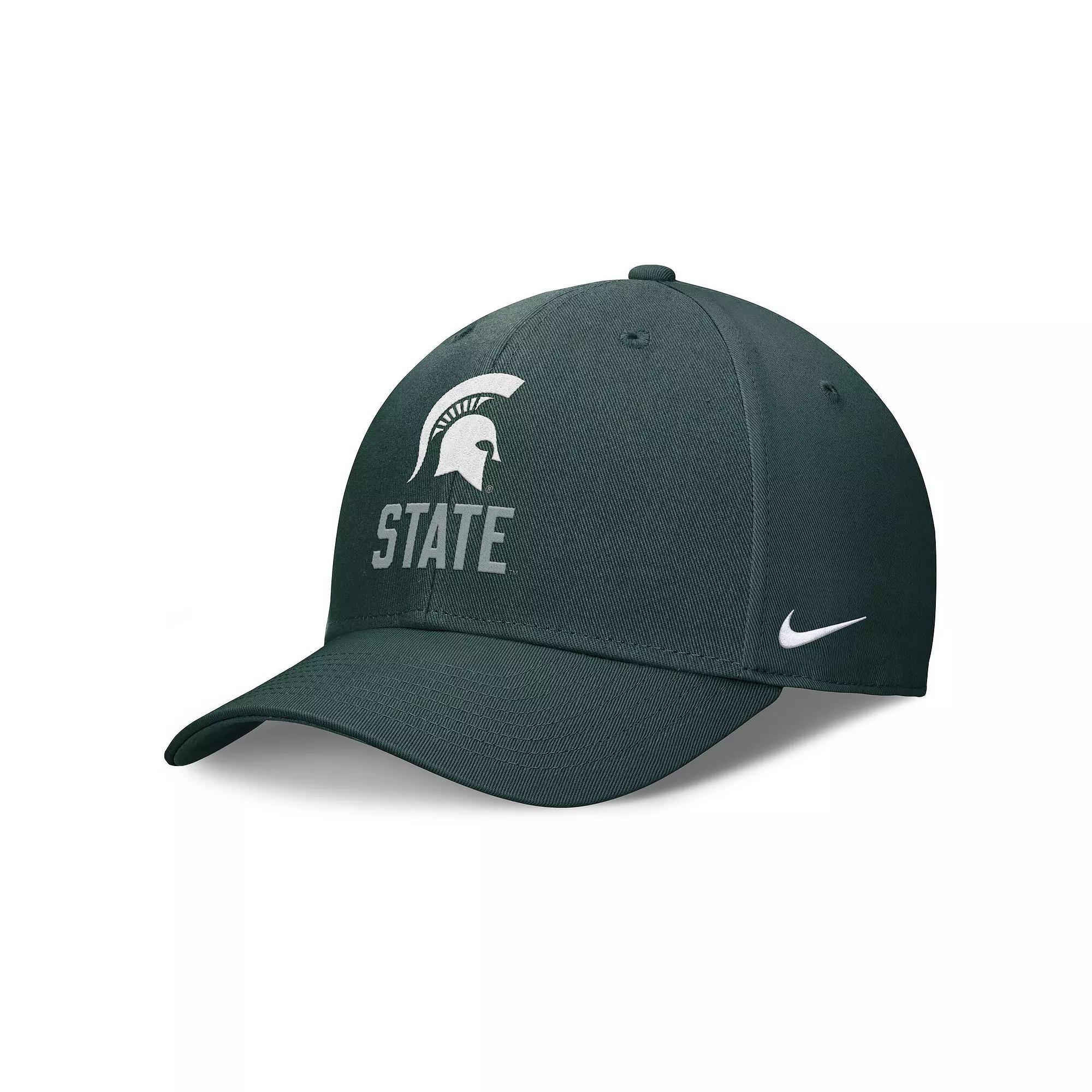 Men's Nike Green Michigan State Spartans Campus Club Adjustable Hat Product Image