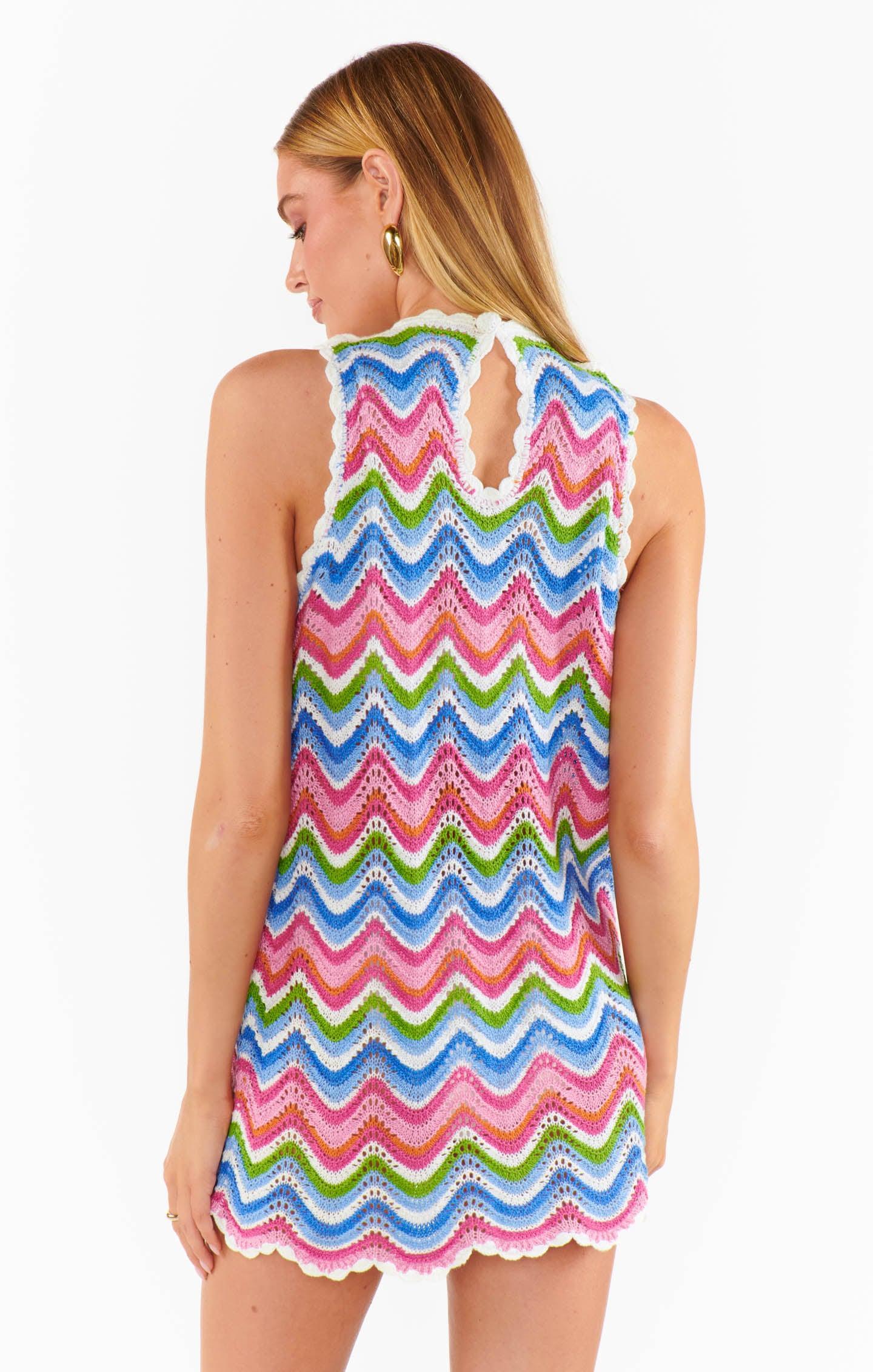 Sweeney Coverup ~ Wavy Stripe Crochet Product Image