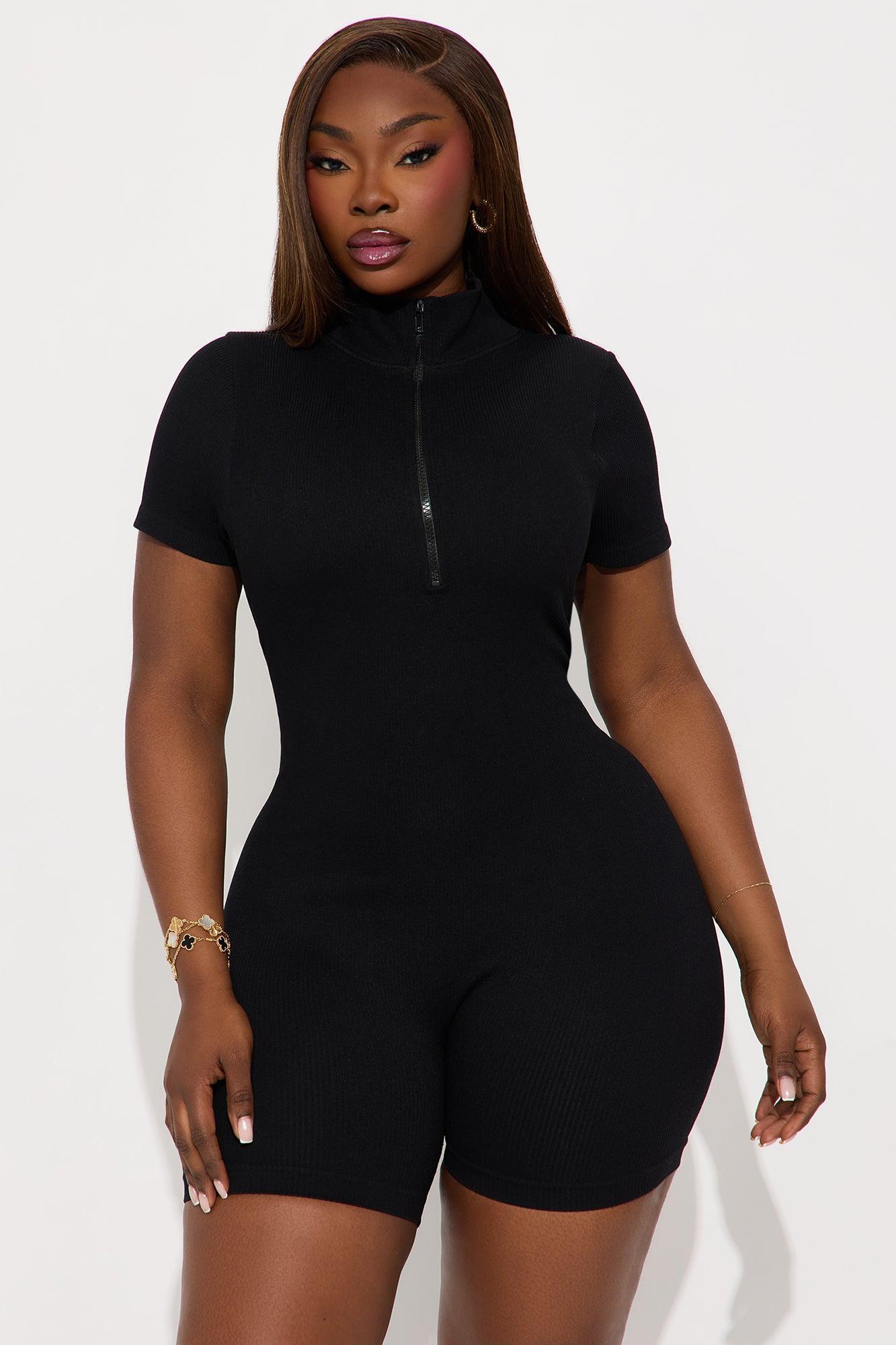 Daily Steps Active Romper - Black Product Image