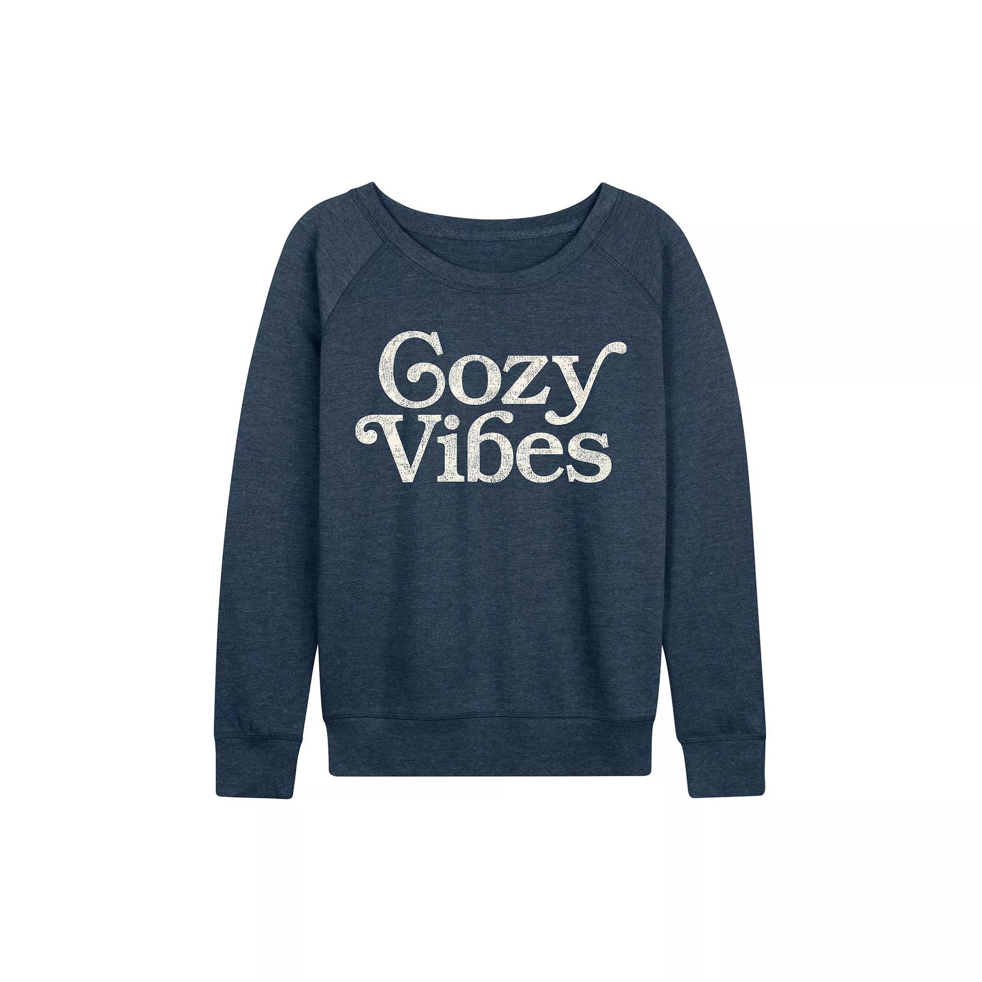 Women's Cozy Vibes French Terry Long Sleeve Tee, Girl's,  Product Image