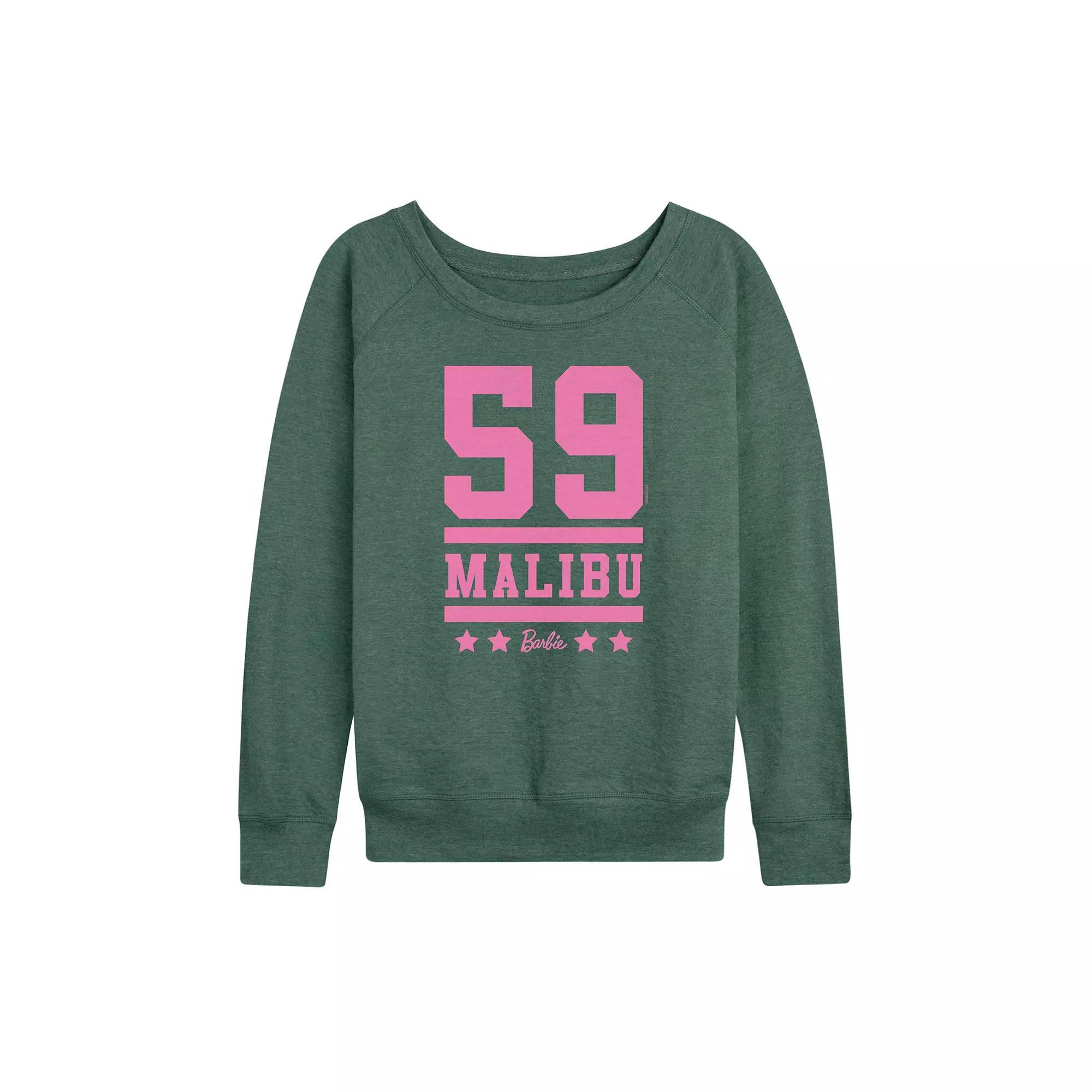 Women's Barbie® 59 Malibu Graphic French Terry Long Sleeve Tee,  Product Image
