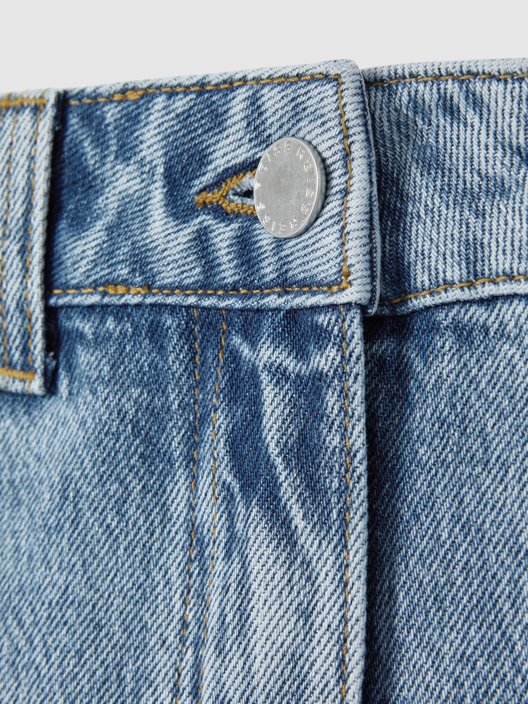 High Rise Denim Shorts in Light Blue Product Image