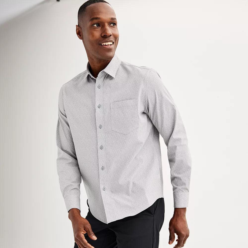 Men's FLX Performance Untucked-Fit Long Sleeve Button Down Shirt,  Product Image