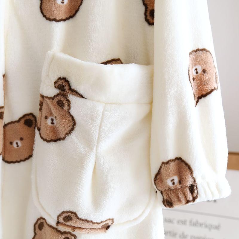 Couple Matching Bear Print Pajama Robe (Various Designs) Product Image