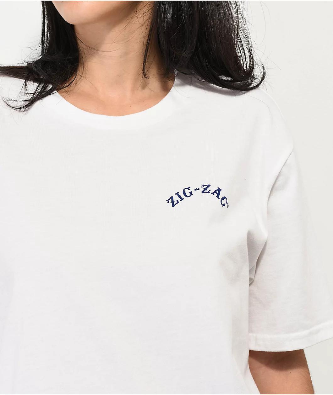 Zig-Zag Classic White T-Shirt Product Image