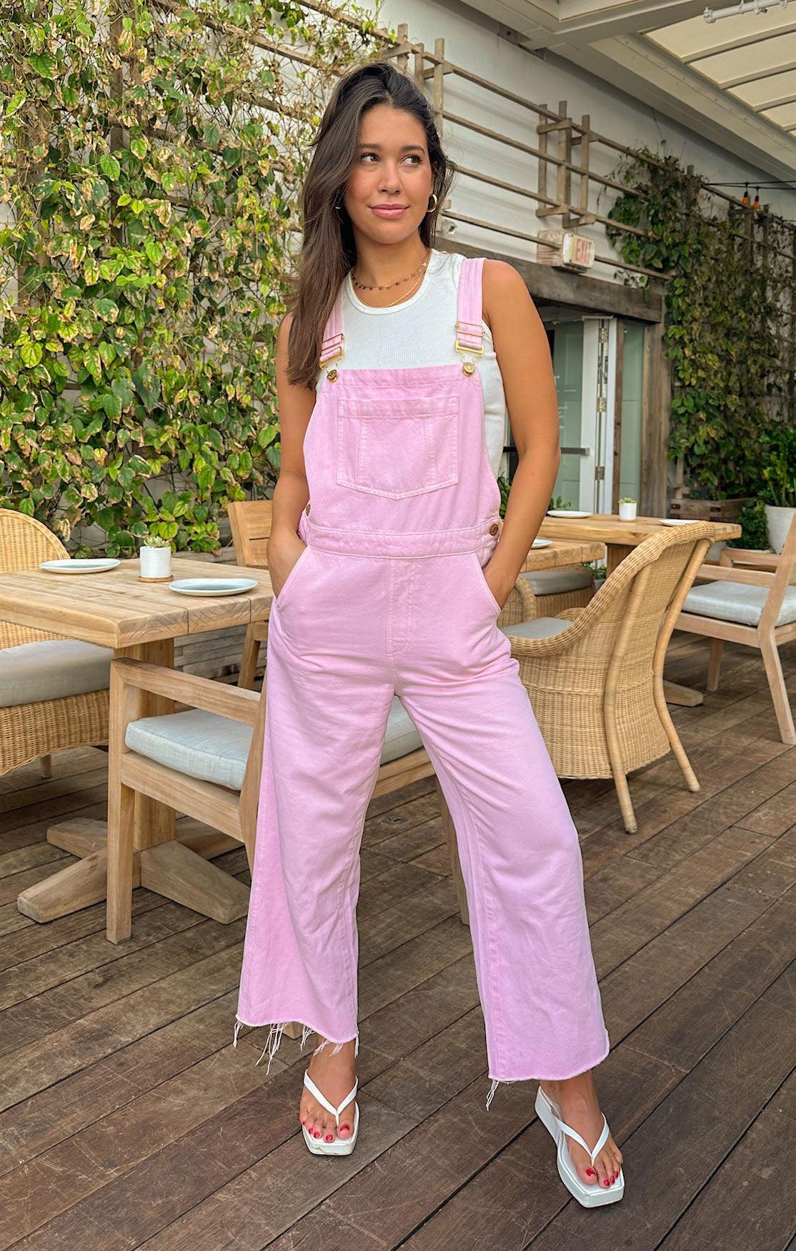 Marfa Overalls ~ Soft Pink Denim Product Image