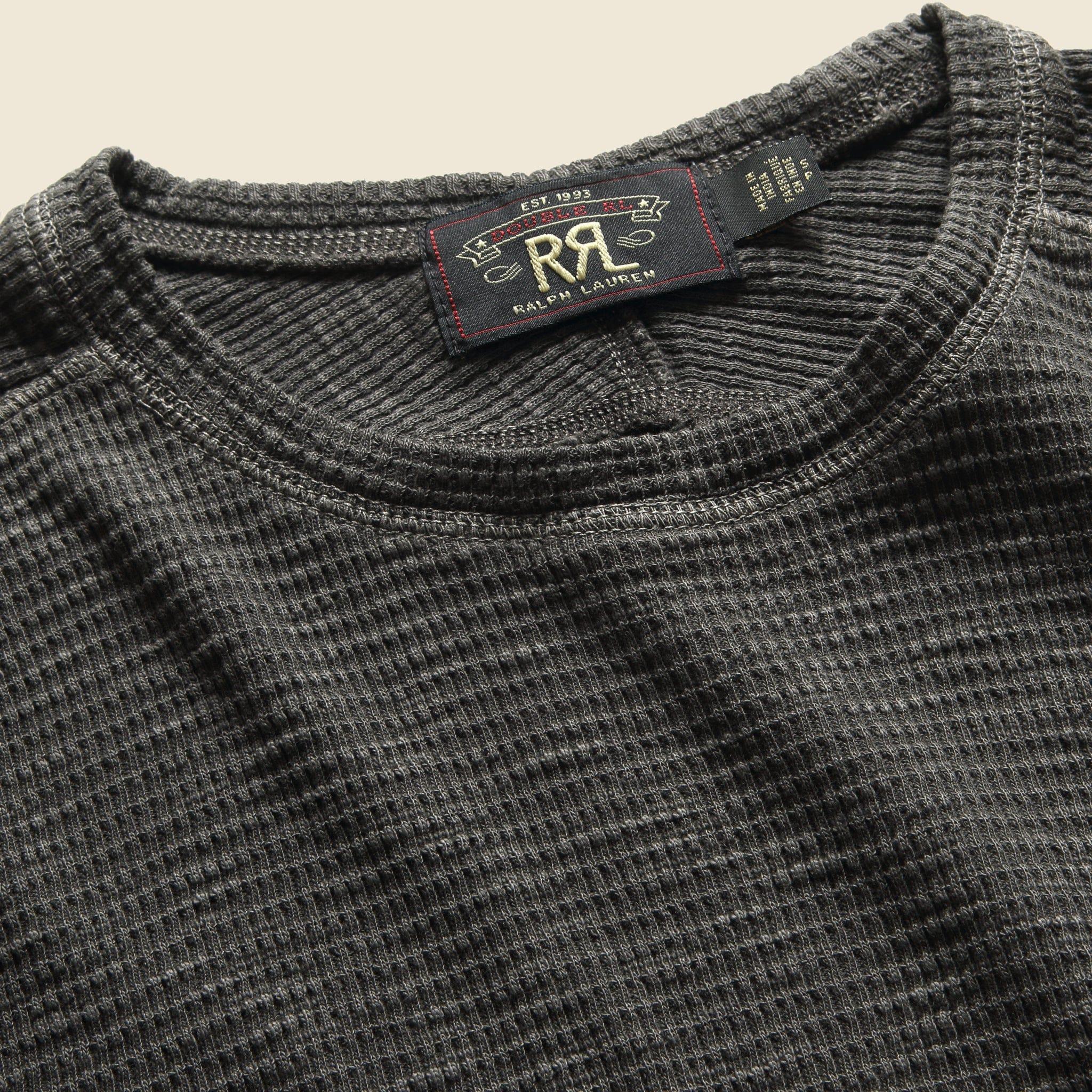 Waffle Crewneck - Faded Black Product Image