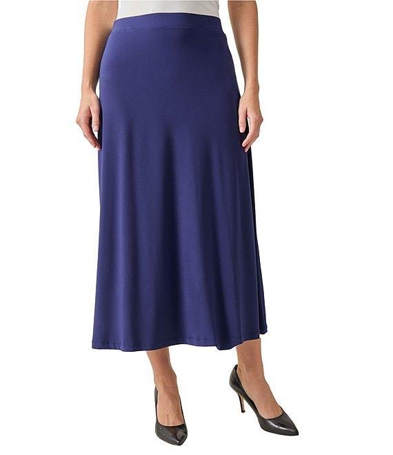 Kasper Pull-On A-Line Midi Skirt Product Image