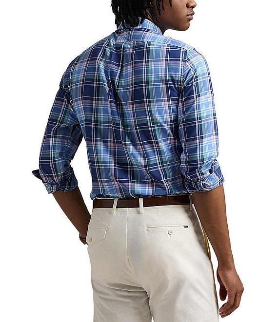 Polo Ralph Lauren Classic Fit Performance Stretch Oxford Multi Color Plaid Long Sleeve Woven Shirt Product Image