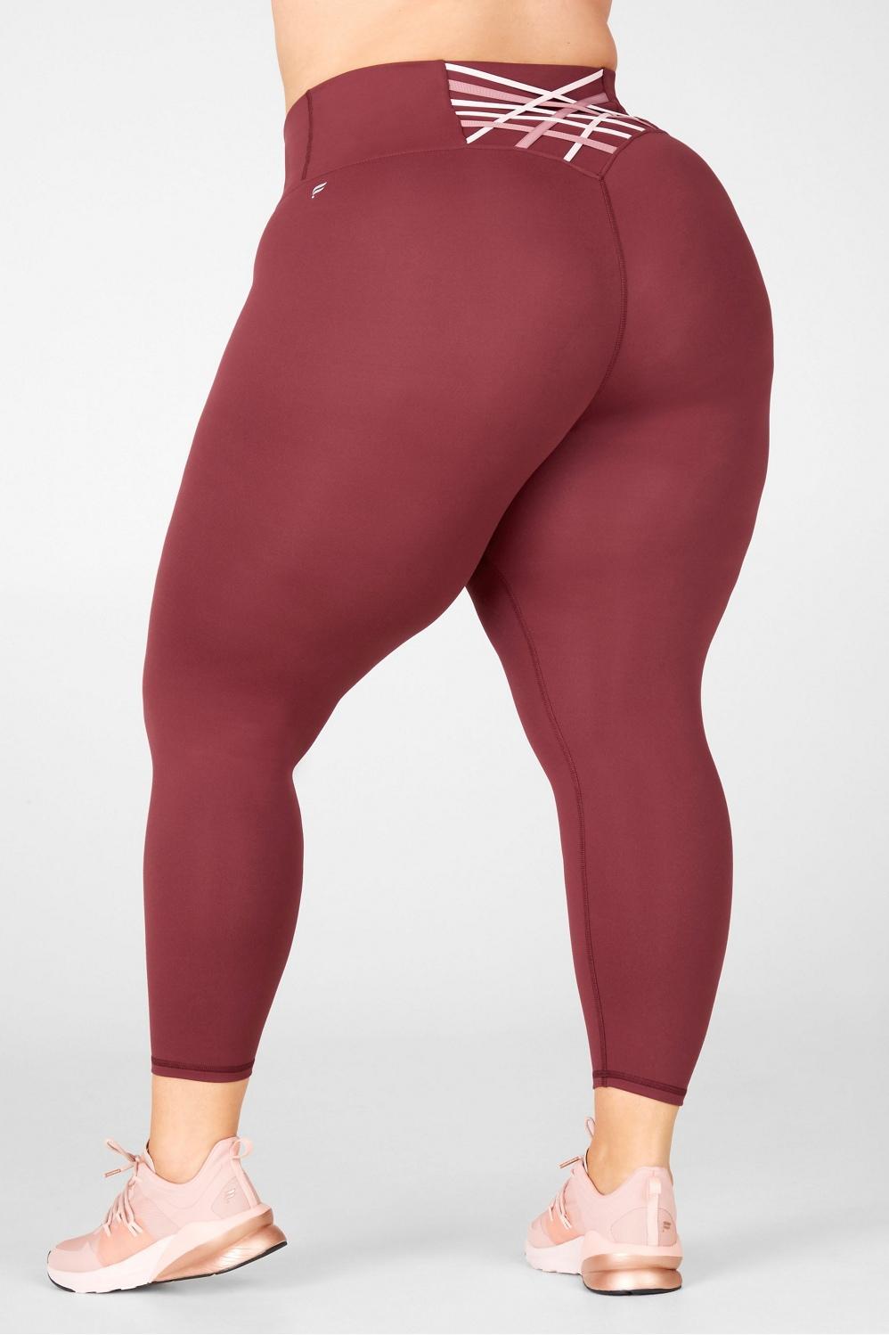 Fabletics Boost 7/8 Legging Womens Rust/Dusty Cedar/Pearl Pink Size XXS Product Image