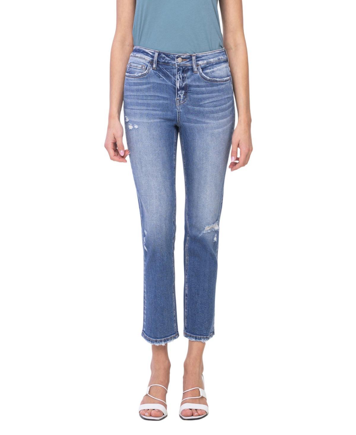 Flying Monkey Womens High Rise Slim Straight Jeans Product Image