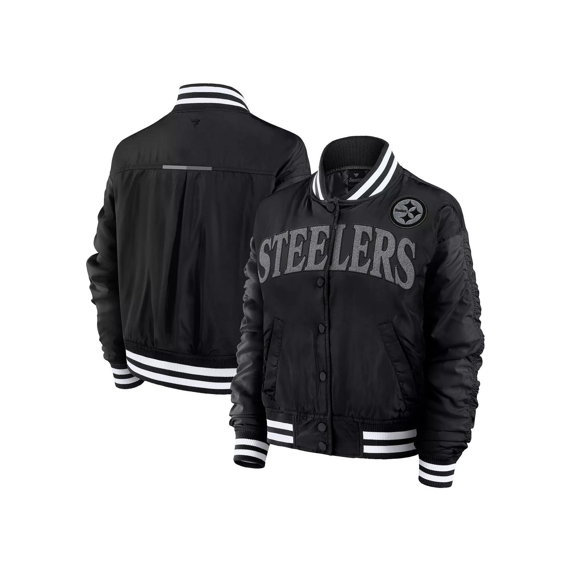 Women's Fanatics Black Pittsburgh Steelers Elements Wave Full-Snap Jacket,  Product Image