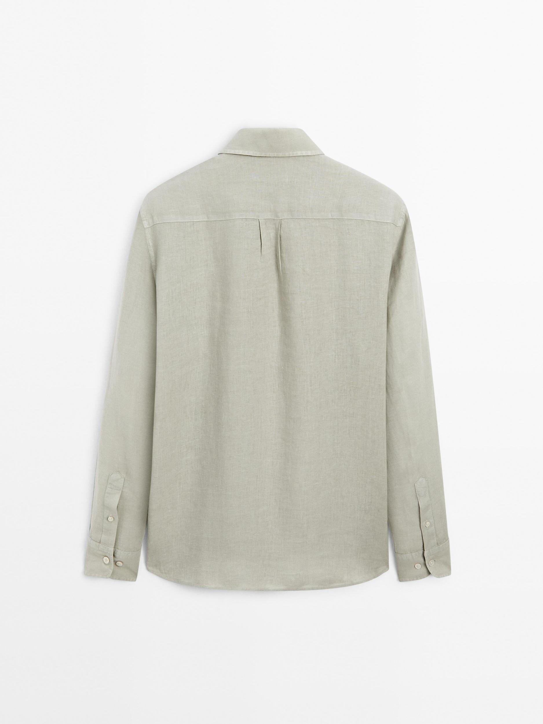 100% linen regular fit shirt Product Image