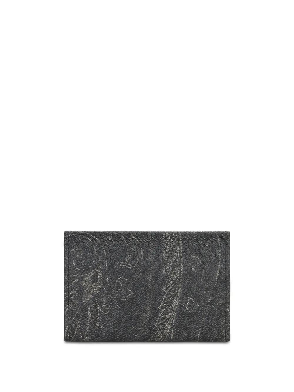 ETRO Paisley Cotton-blend Wallet In Black Product Image