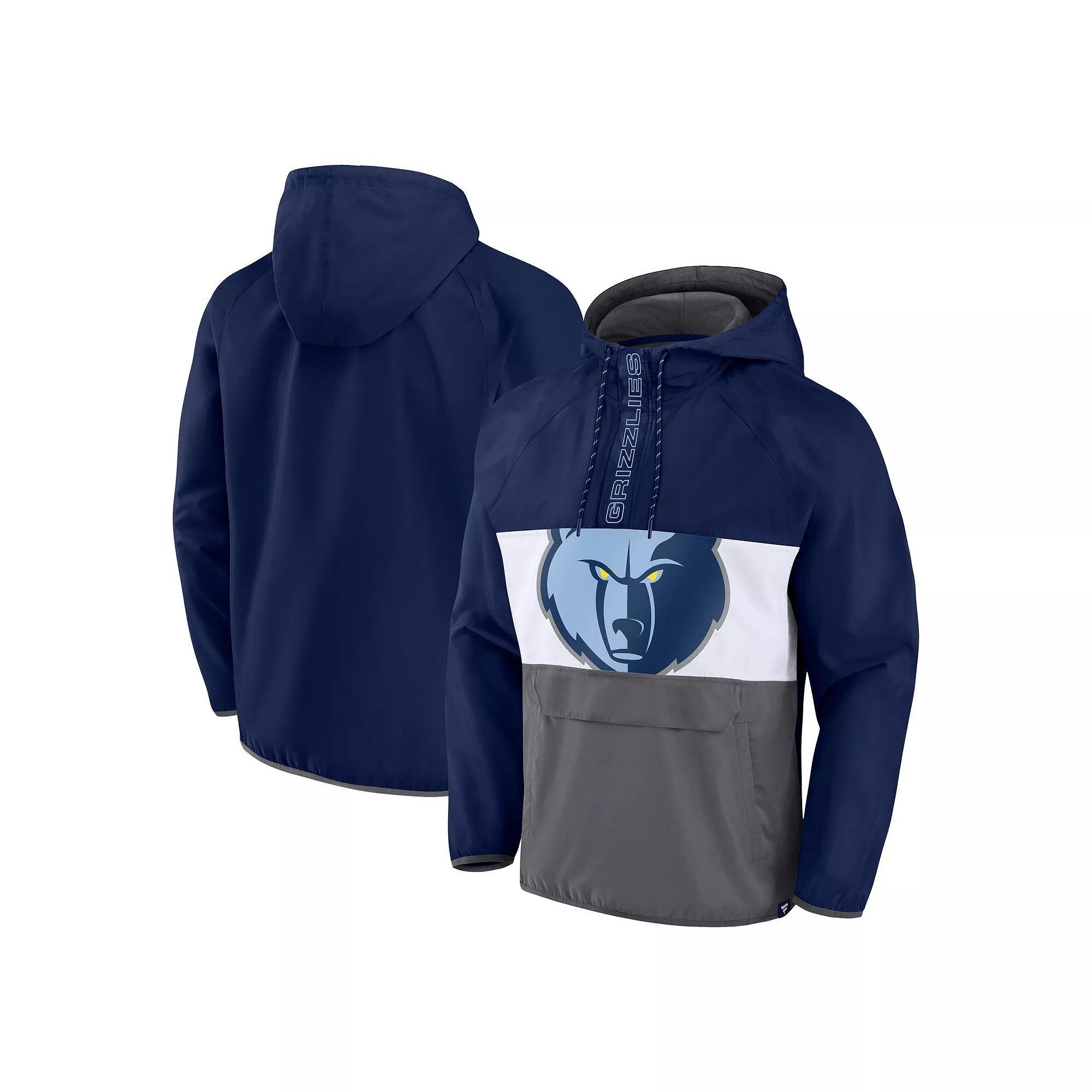 Men's Fanatics Branded Black Pittsburgh Penguins Flagrant Foul Anorak Raglan Half-Zip Hoodie Jacket,  Product Image