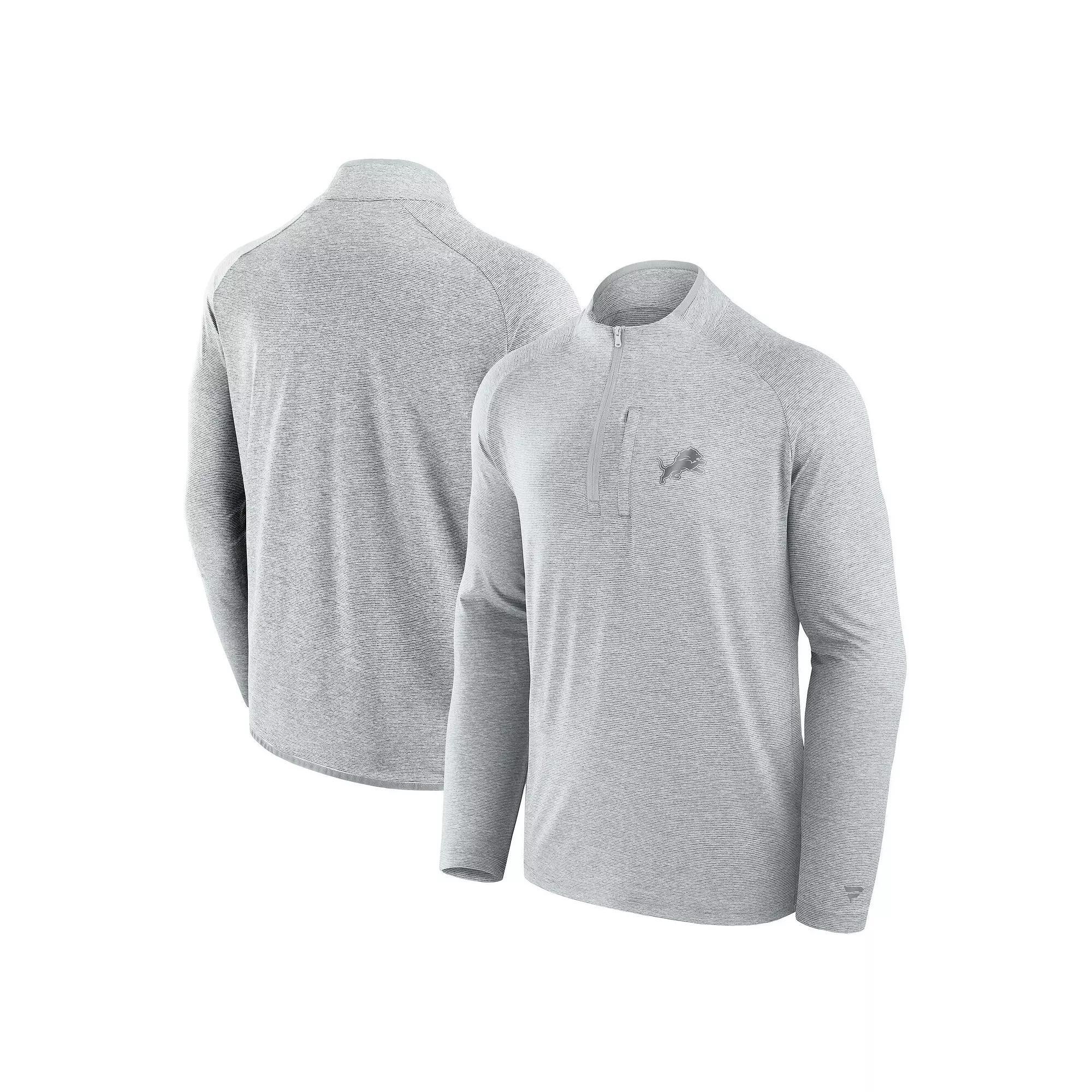 Men's Fanatics Gray Oklahoma Sooners Mock Neck Half-Zip Pullover Jacket,  Product Image