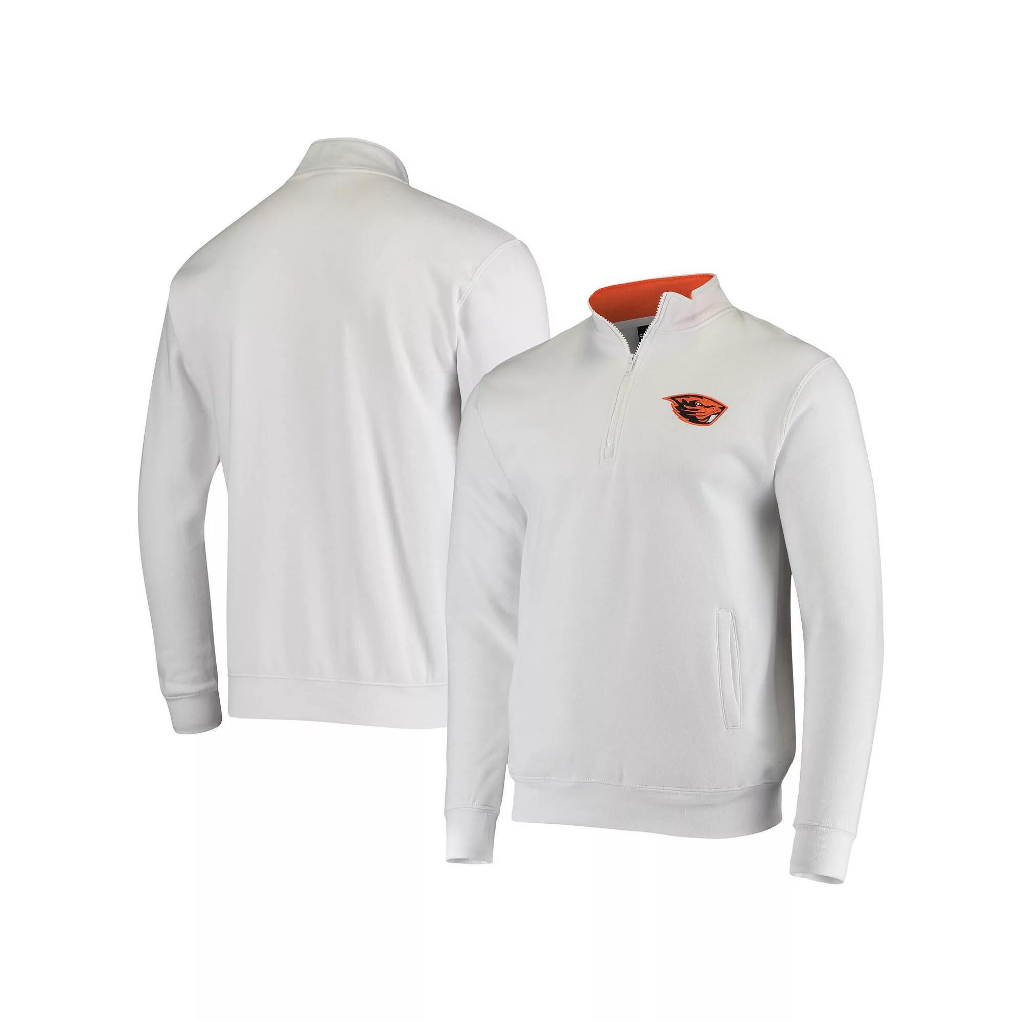 Men's Colosseum White Oregon State Beavers Tortugas Logo Quarter-Zip Jacket,  Product Image
