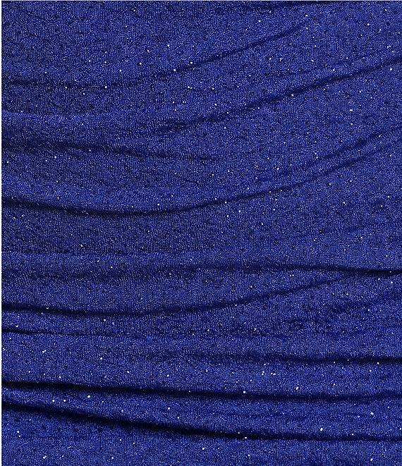 Honey and Rosie Adjustable Spaghetti Strap Cowl Neck Fitted Short Shirred Dress Product Image