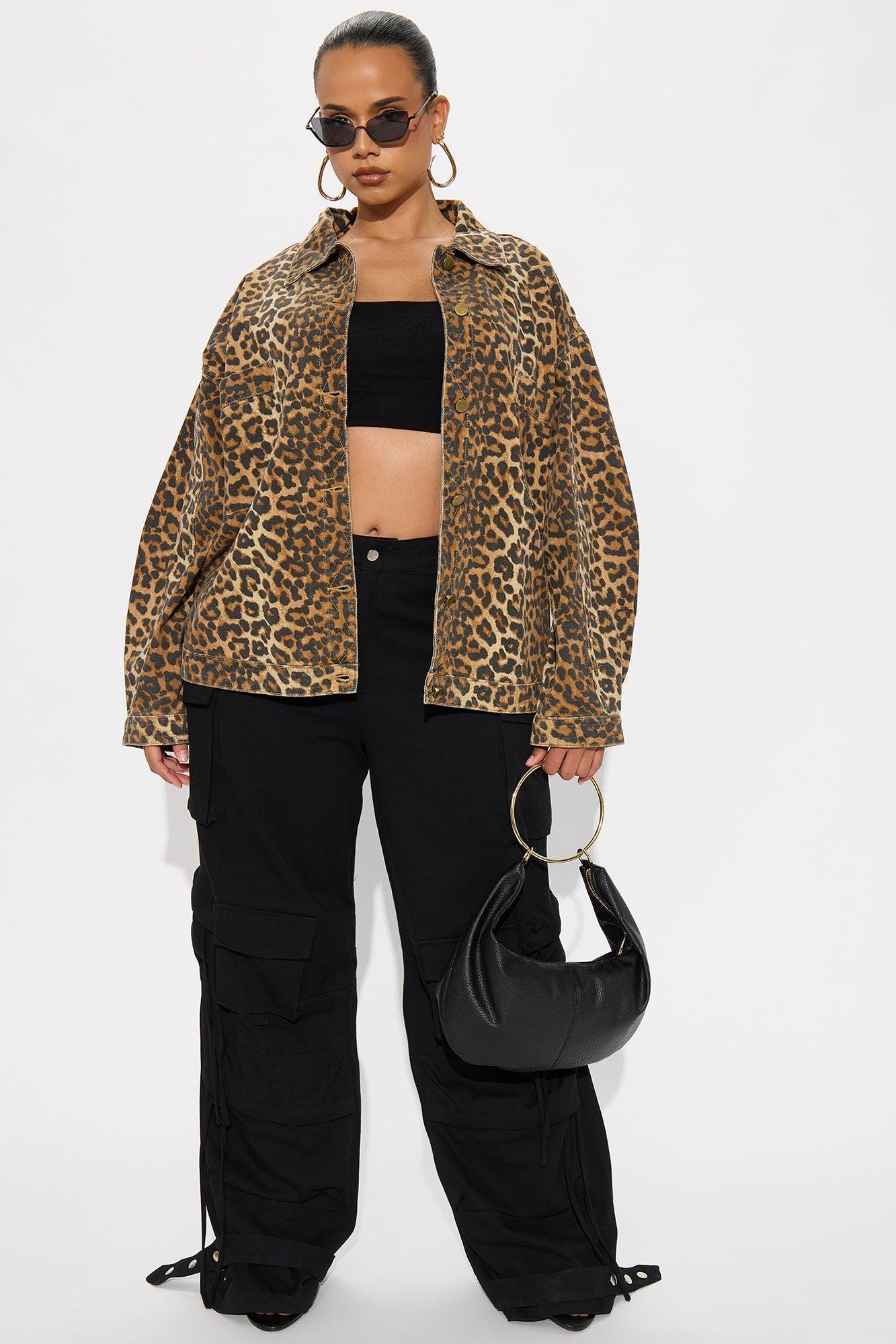 Cameron Oversized Leopard Jacket - Brown/combo Female Product Image