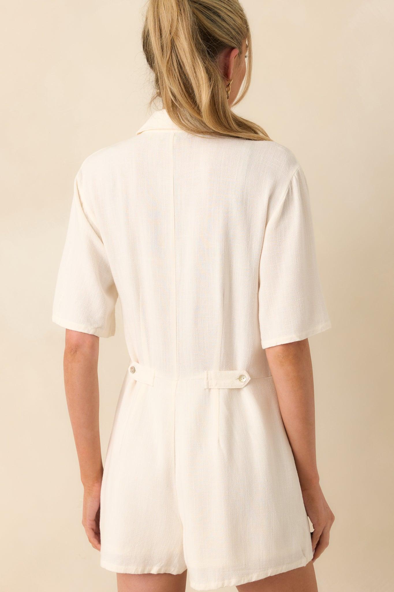 Z Supply Ivory Marcell Button Up Romper Product Image