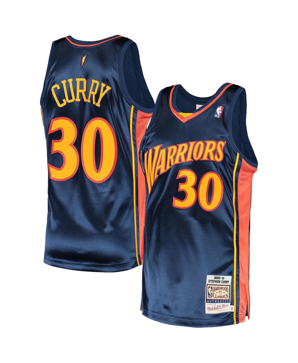 Mens Mitchell & Ness Stephen Curry Golden State Warriors 2009 Hardwood Classics Authentic Jersey Blue Product Image