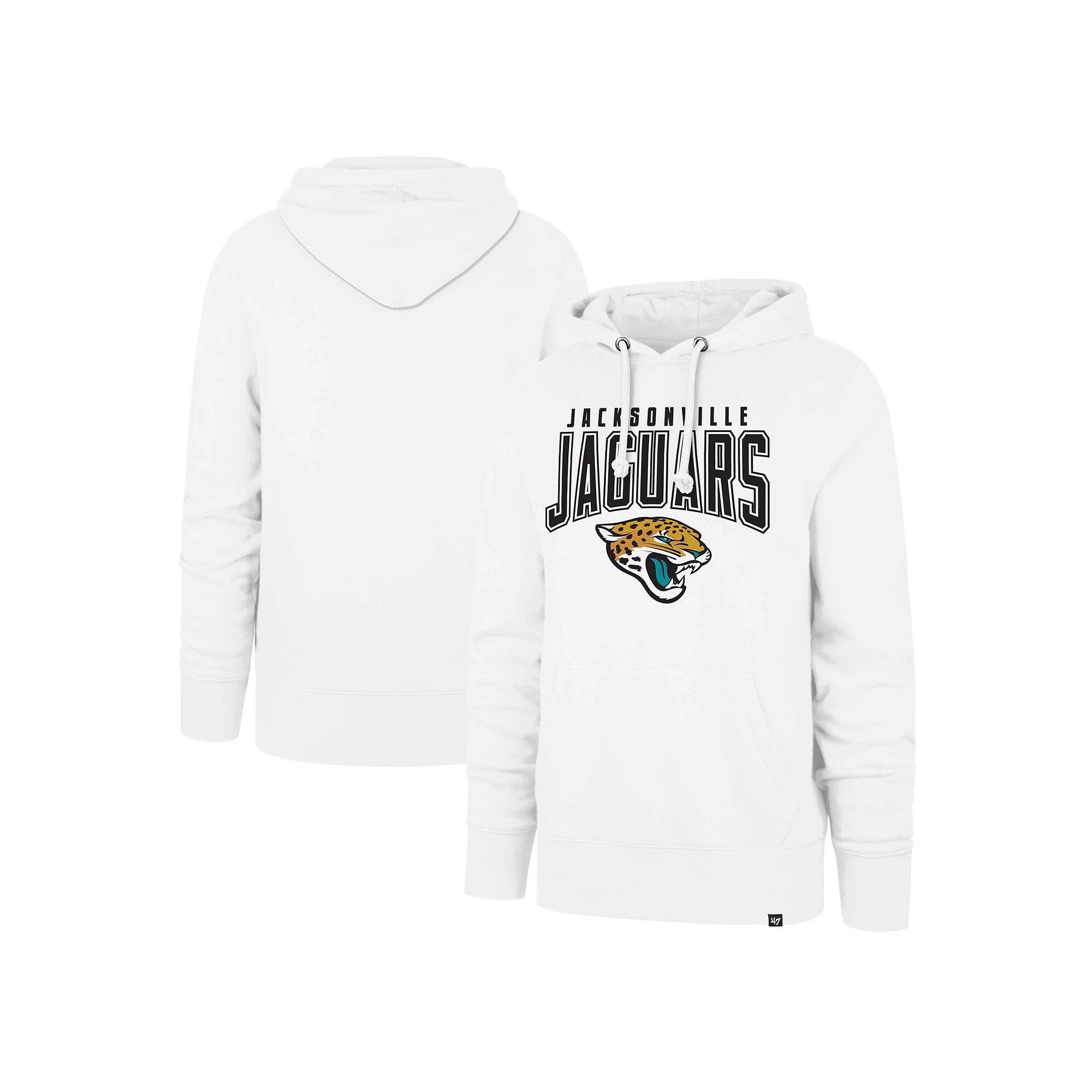 Men's '47 White Jacksonville Jaguars Elements Arch Headline Pullover Hoodie,  Product Image