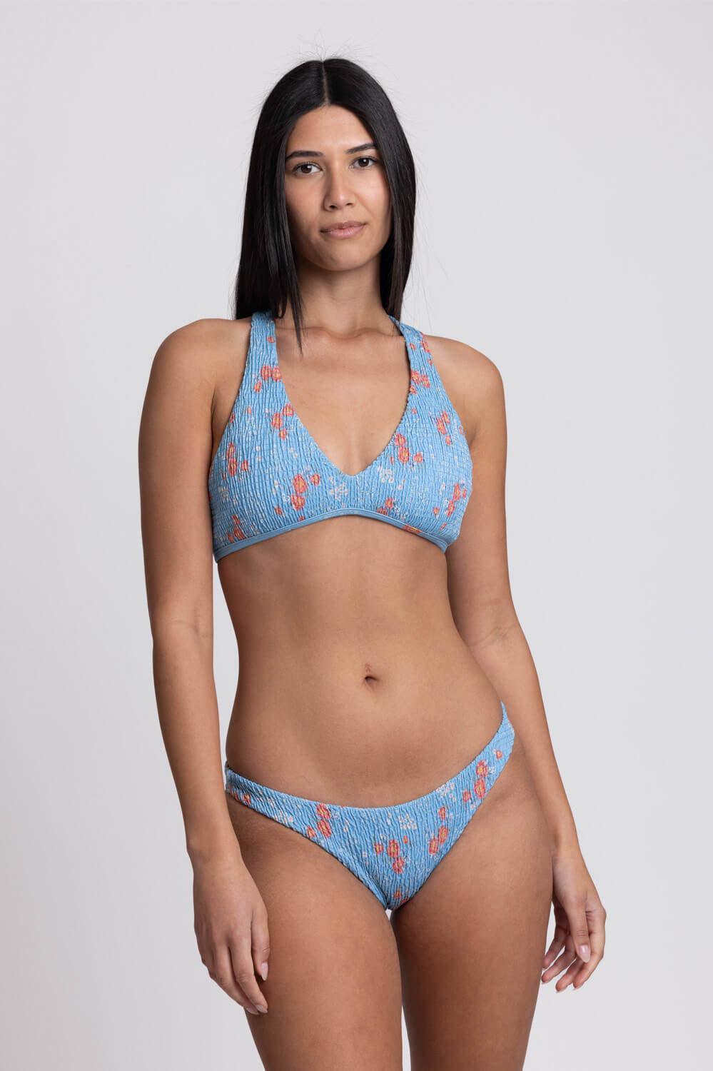 Kelia Smocked Bikini Bottom - Palm Female Product Image