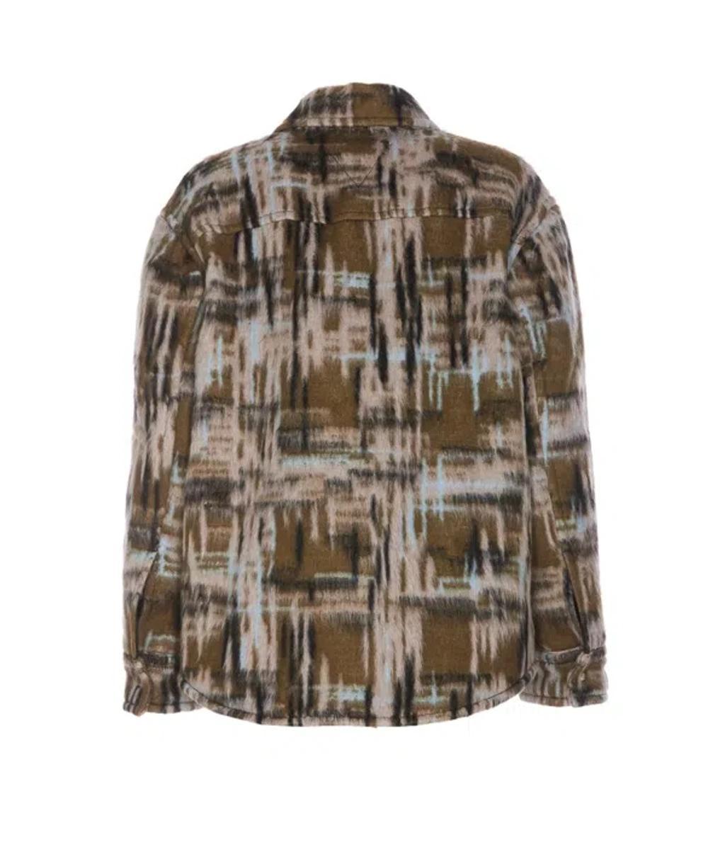 Check Patterned Relaxed Fit Jacket In Green Product Image