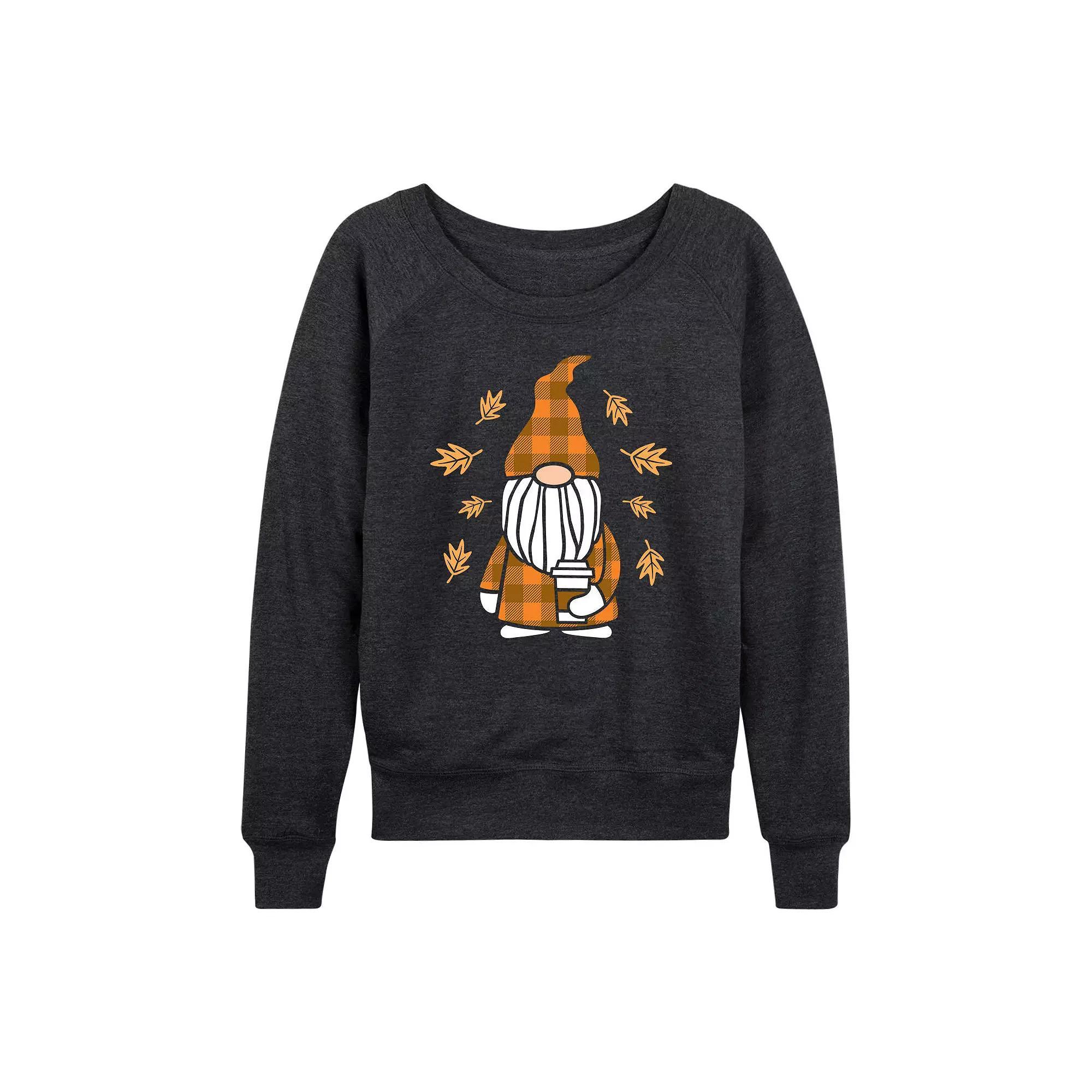 Women's Fall Gnome French Terry Long Sleeve Tee, Girl's,  Product Image