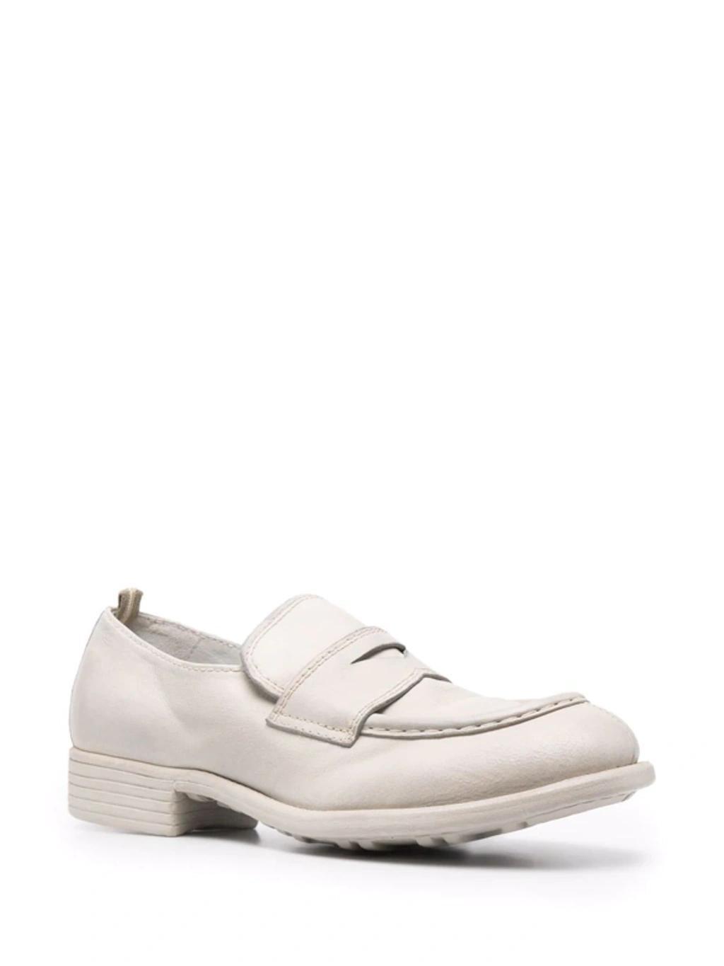 OFFICINE CREATIVE Slip-on Leather Loafers In White Product Image