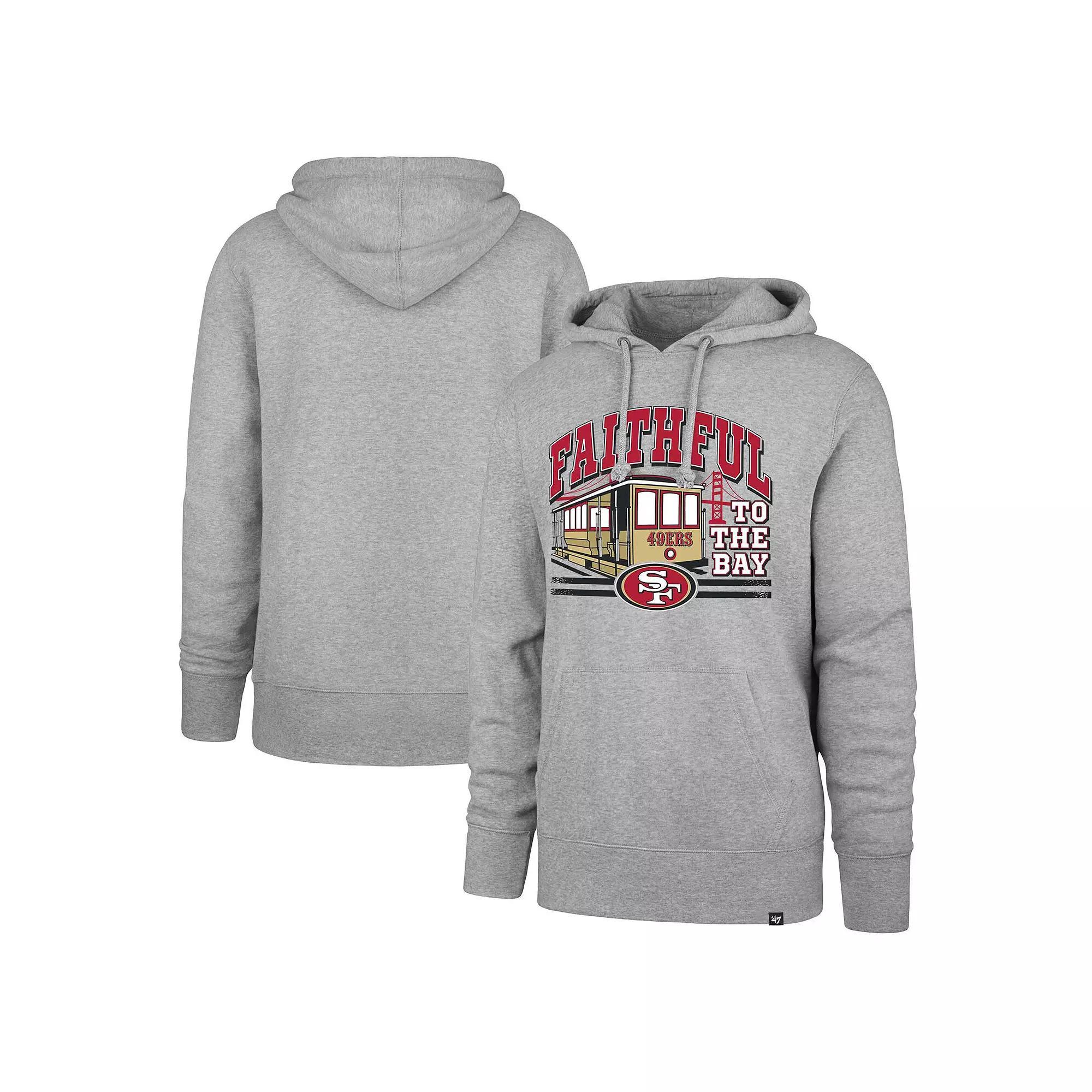 Men's '47 Gray San Francisco 49ers Regional Headline Pullover Hoodie,  Product Image