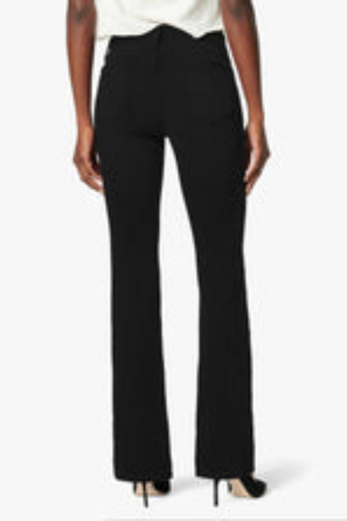 Plus Size Mid Waist Rolled Hem Straight-Leg Solid Pants Women DimGray At the Office Straight Leg Mid Rise Office Pants BloomChic 22-24/3X Product Image