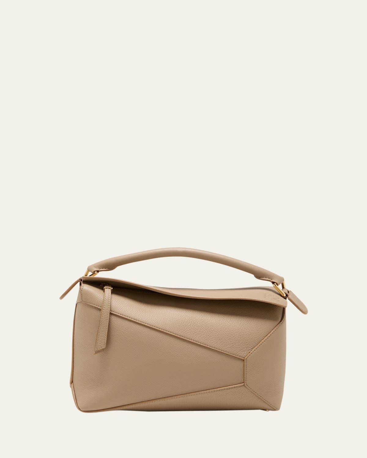 Puzzle Edge Top-Handle Bag in Soft Grained Leather Product Image