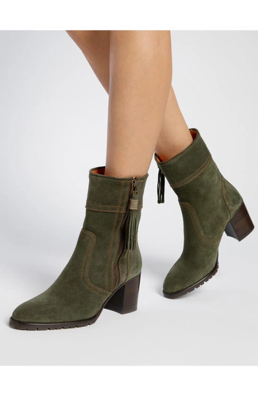 PENELOPE CHILVERS Fina Tassel Bootie In Forest Green Product Image