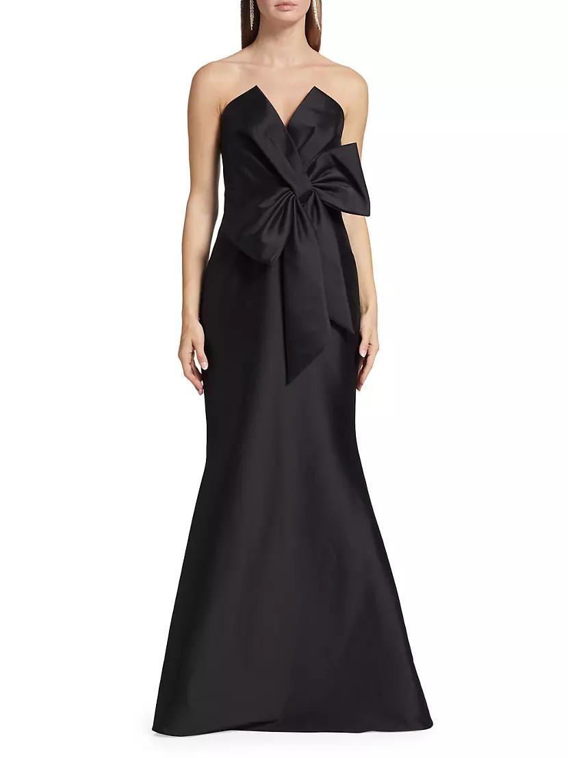 Mikado Strapless Bow Gown Product Image