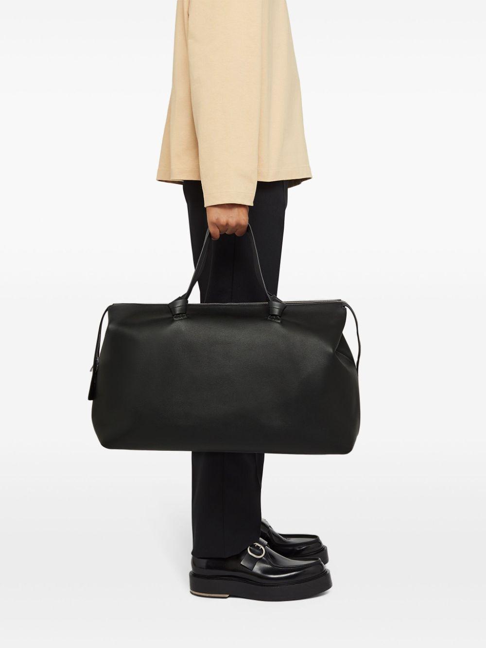 JIL SANDER Knot Leather Duffle Bag In Black Product Image