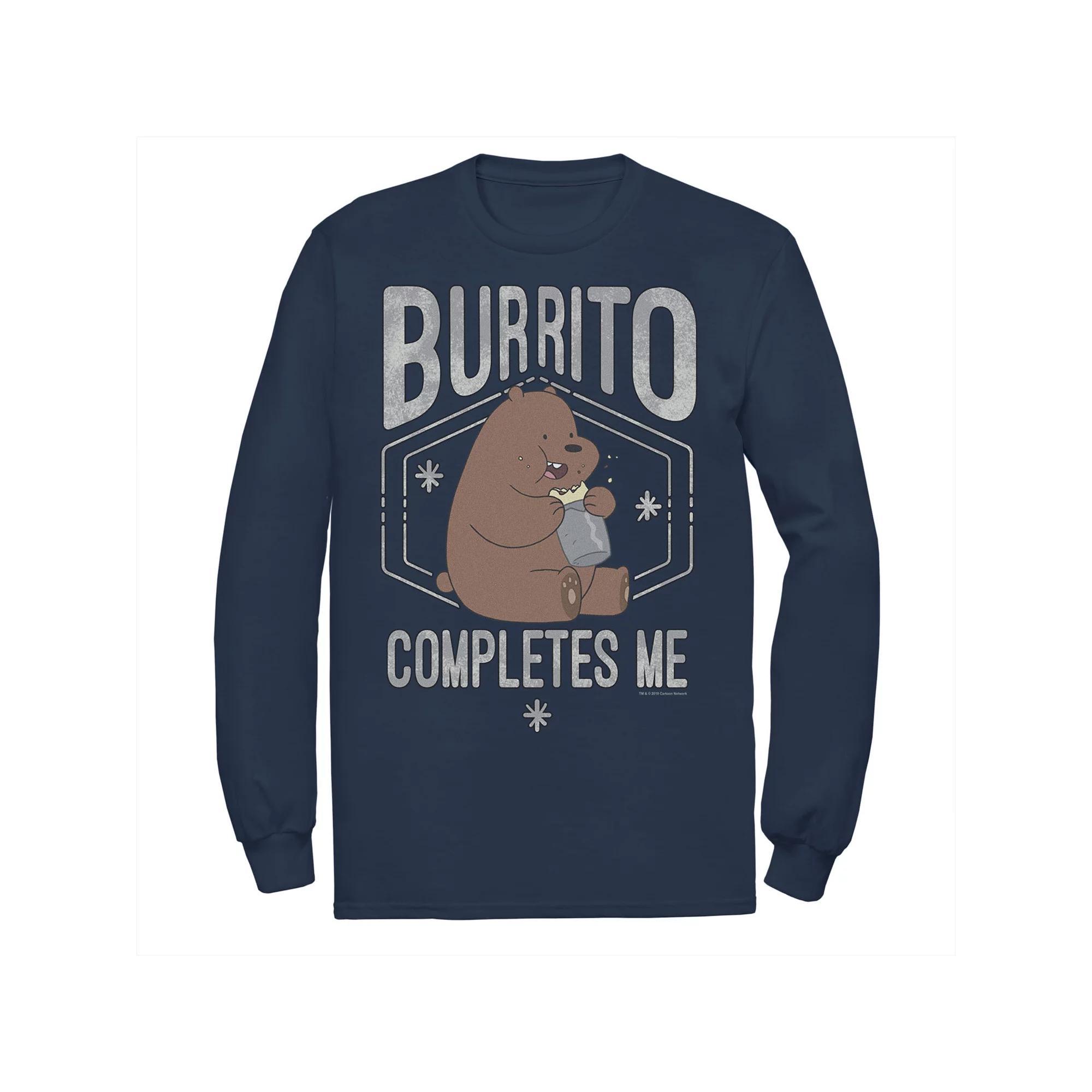 Men's Cartoon Network We Bare Bears Burrito Completes Me Tee,  Product Image