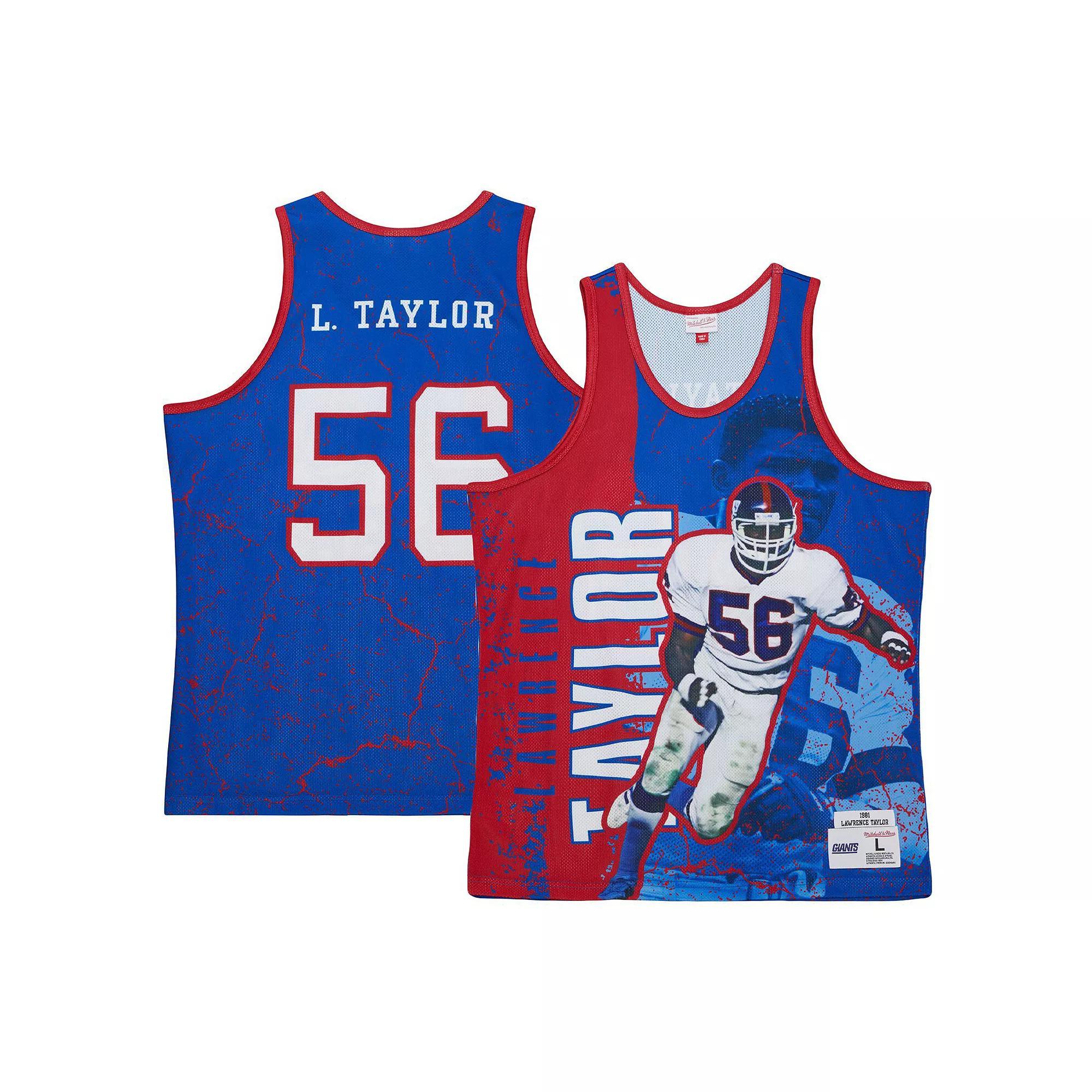 Men's Mitchell & Ness Lawrence Taylor Royal New York Giants 1989 Player Burst Tank Top, Size: 2XL, Blue Product Image