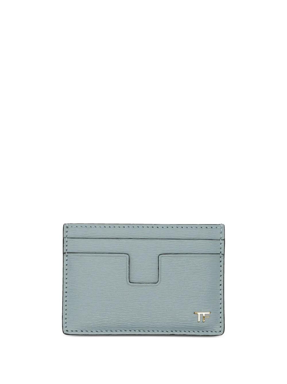 TOM FORD Card Holder Saffiano In Sky Blue Product Image