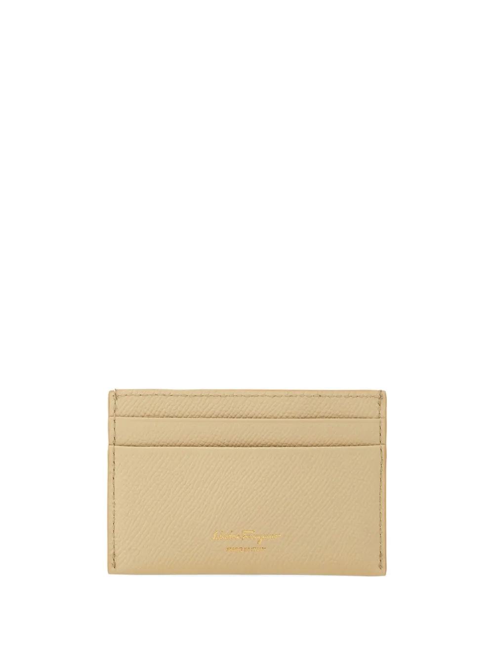 FERRAGAMO Gancini Cardholder In Beige Product Image