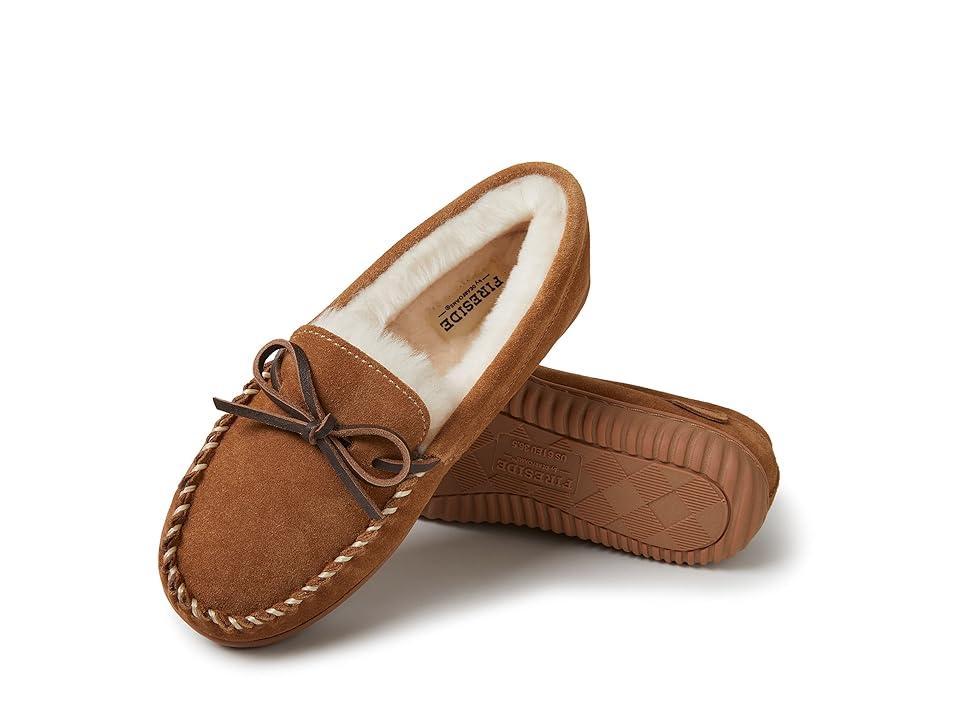 Fireside by Dearfoams Alice Springs Womens Shearling Moccasin Slippers Product Image