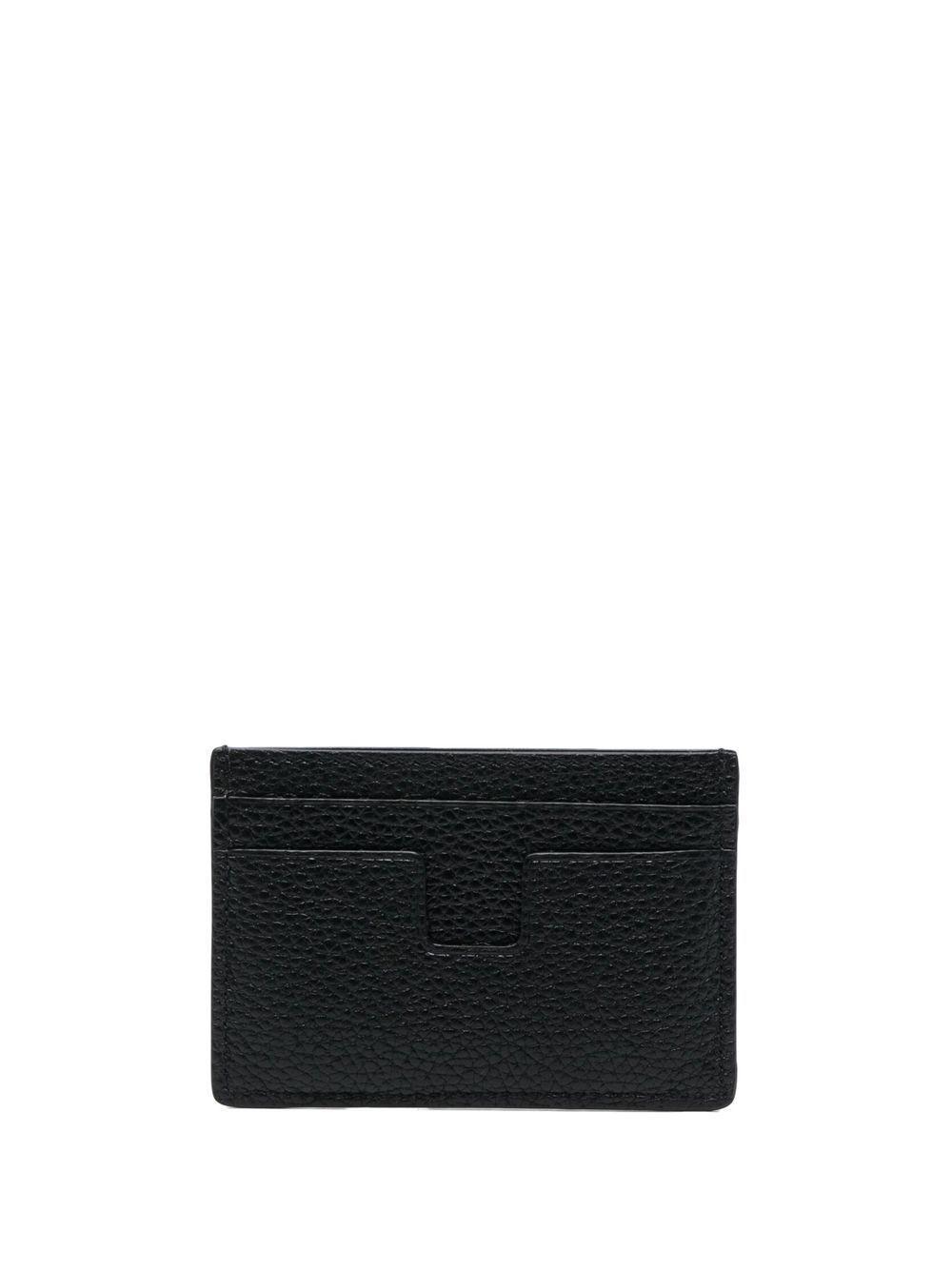 TOM FORD Logo-print Leather Cardholder In Schwarz Product Image