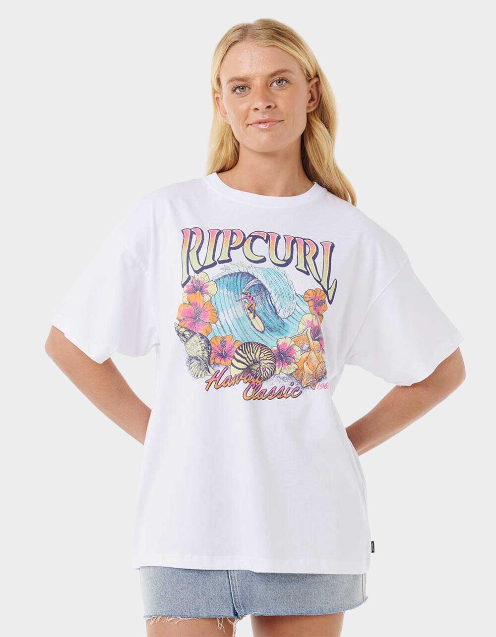 RIP CURL Hawaii Classic Womens Oversized Tee - WHITE Product Image