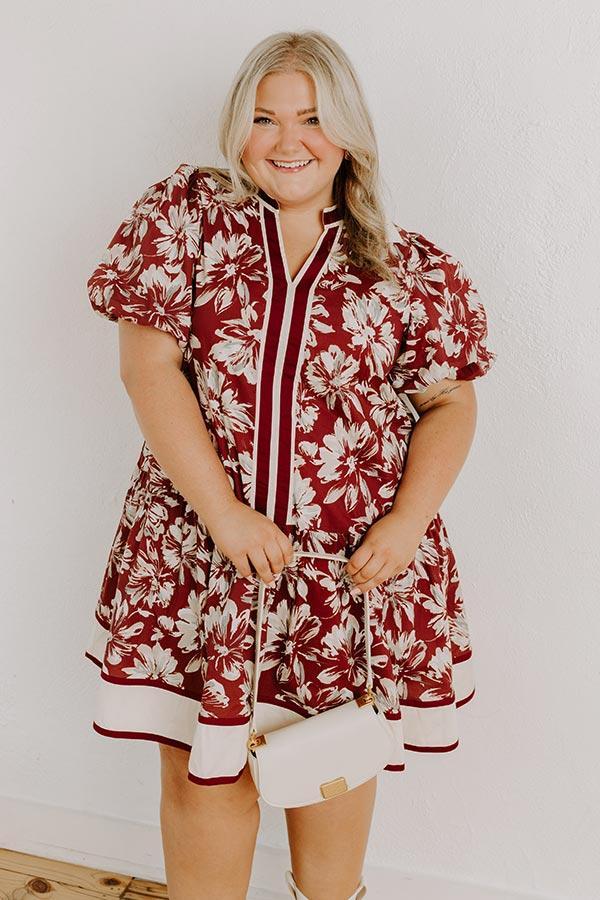 Vineyard Dream Floral Mini Dress Curves Product Image