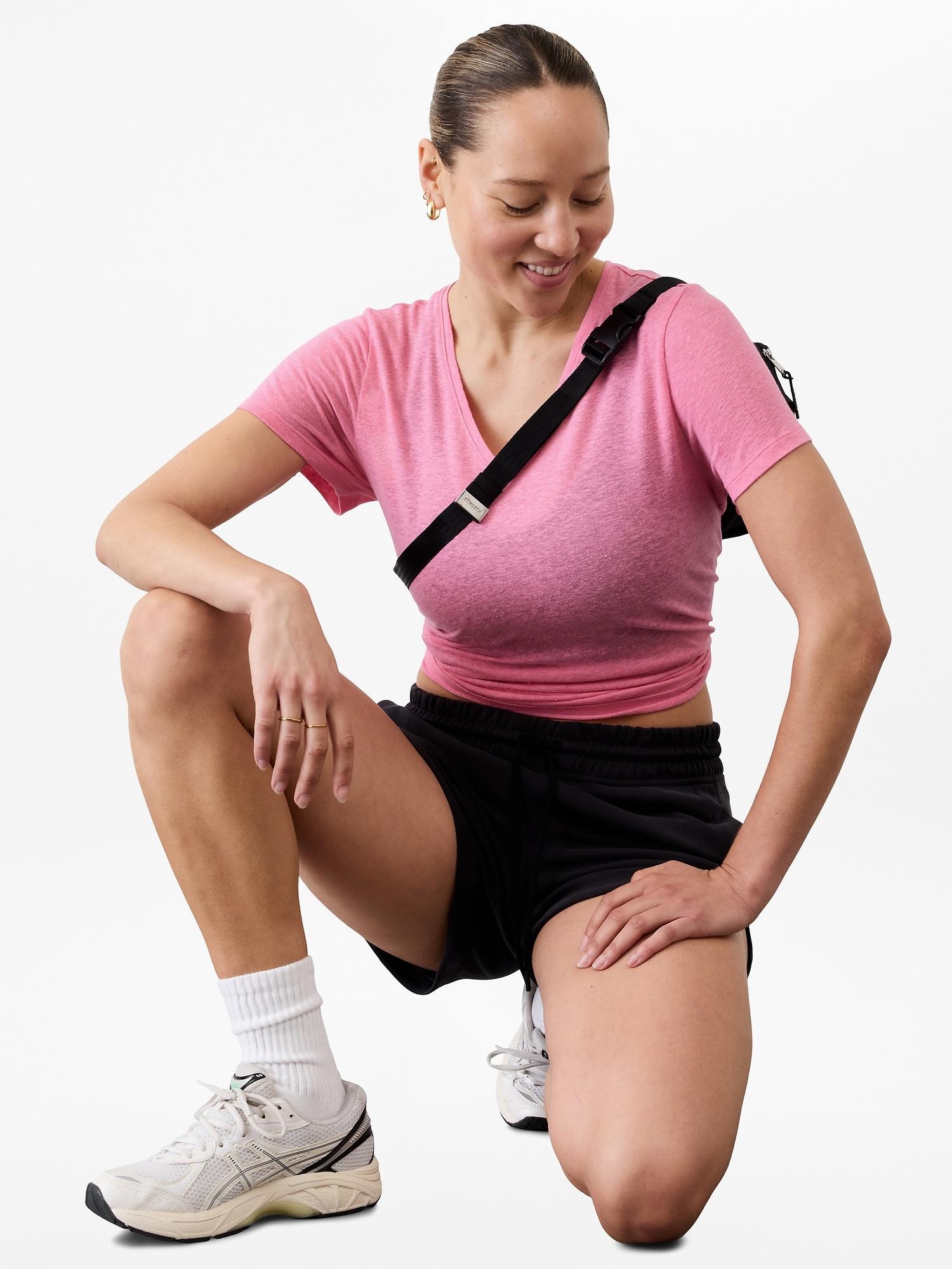 Getaway Linen Blend V-Neck Tee Product Image