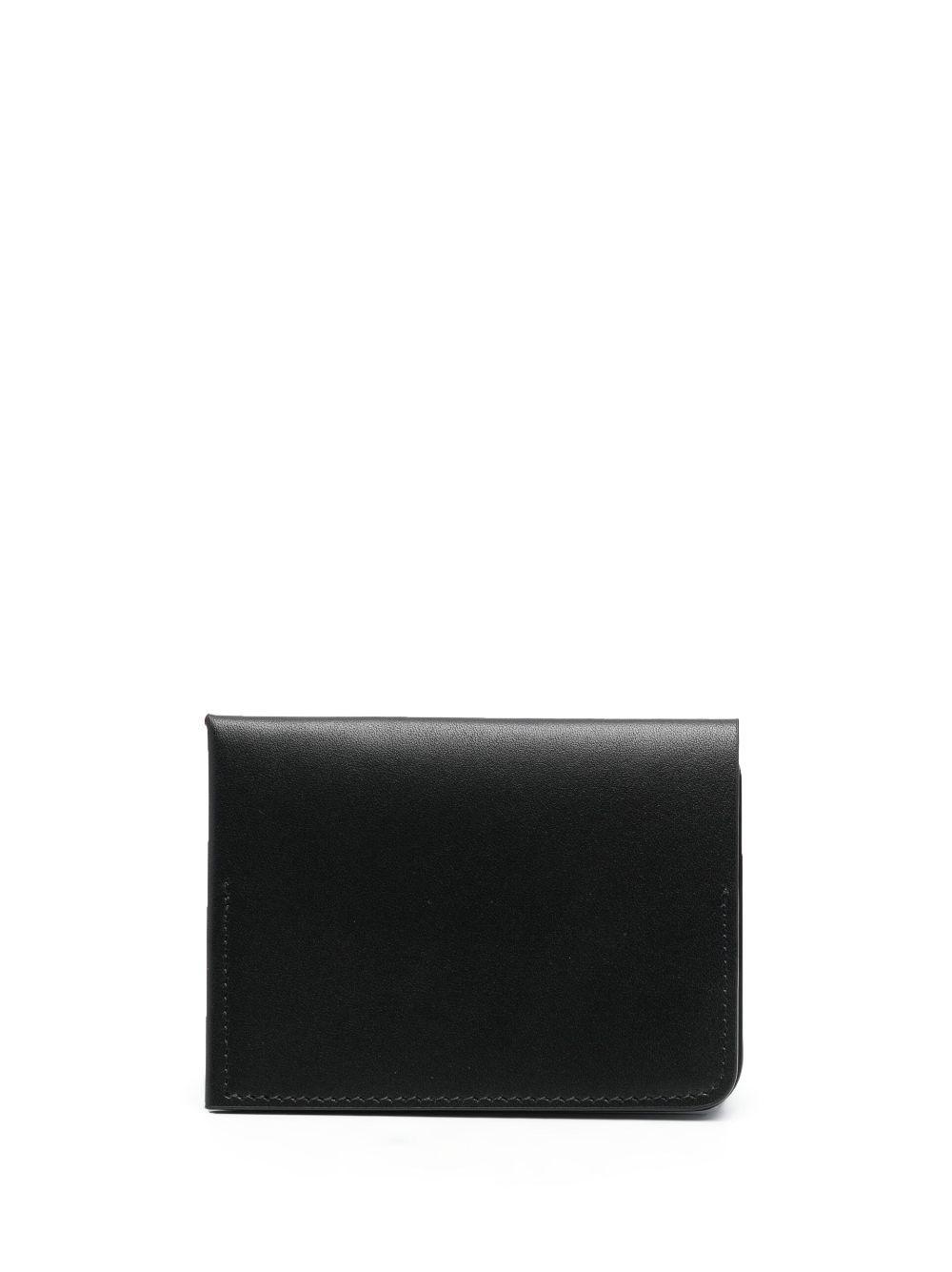 JIL SANDER Logo-print Leather Cardholder In Black Product Image