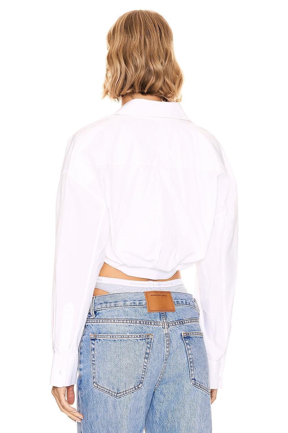 Double Layered Crop Shirt Product Image