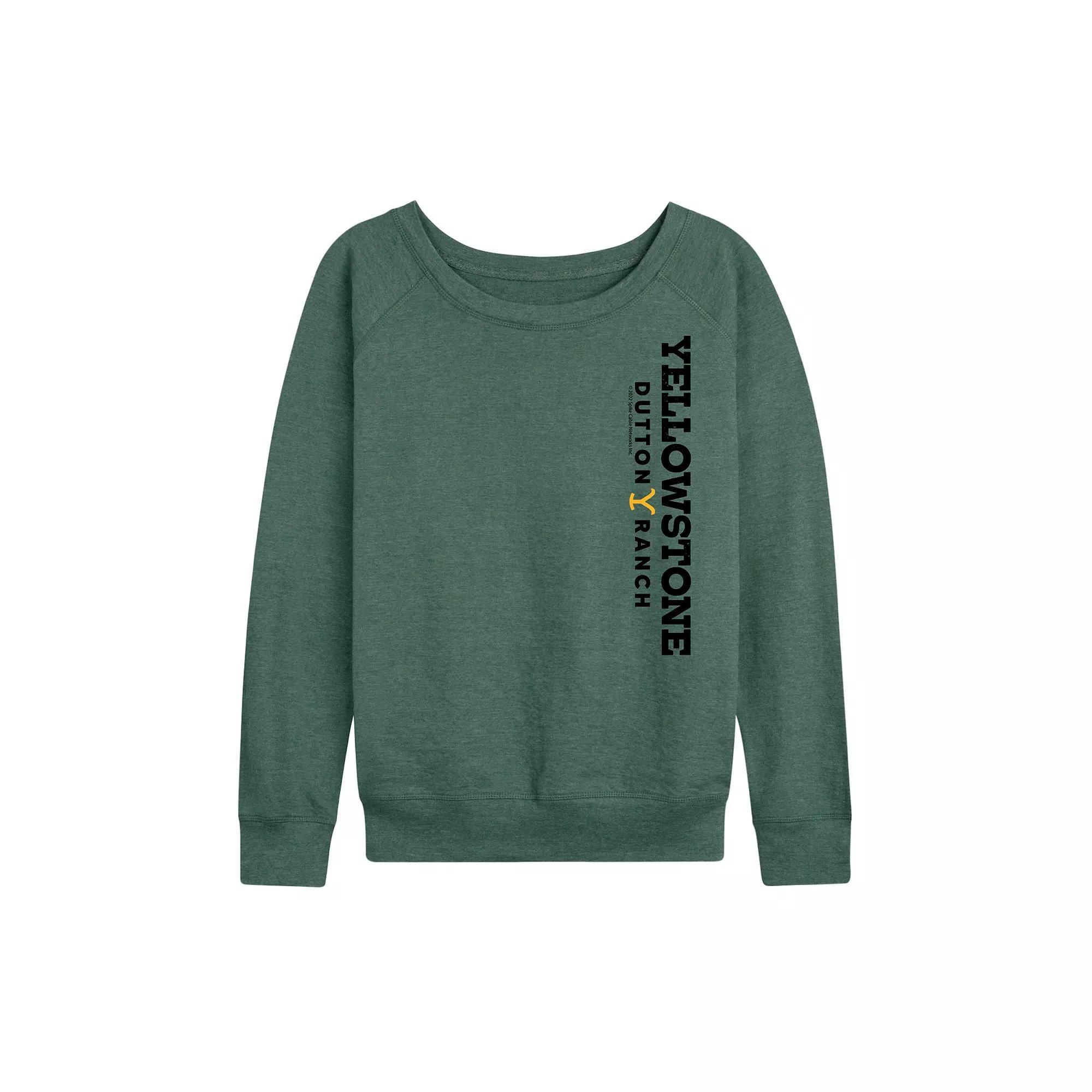 Women's Yellowstone Dutton Ranch French Terry Long Sleeve Tee, Girl's,  Product Image