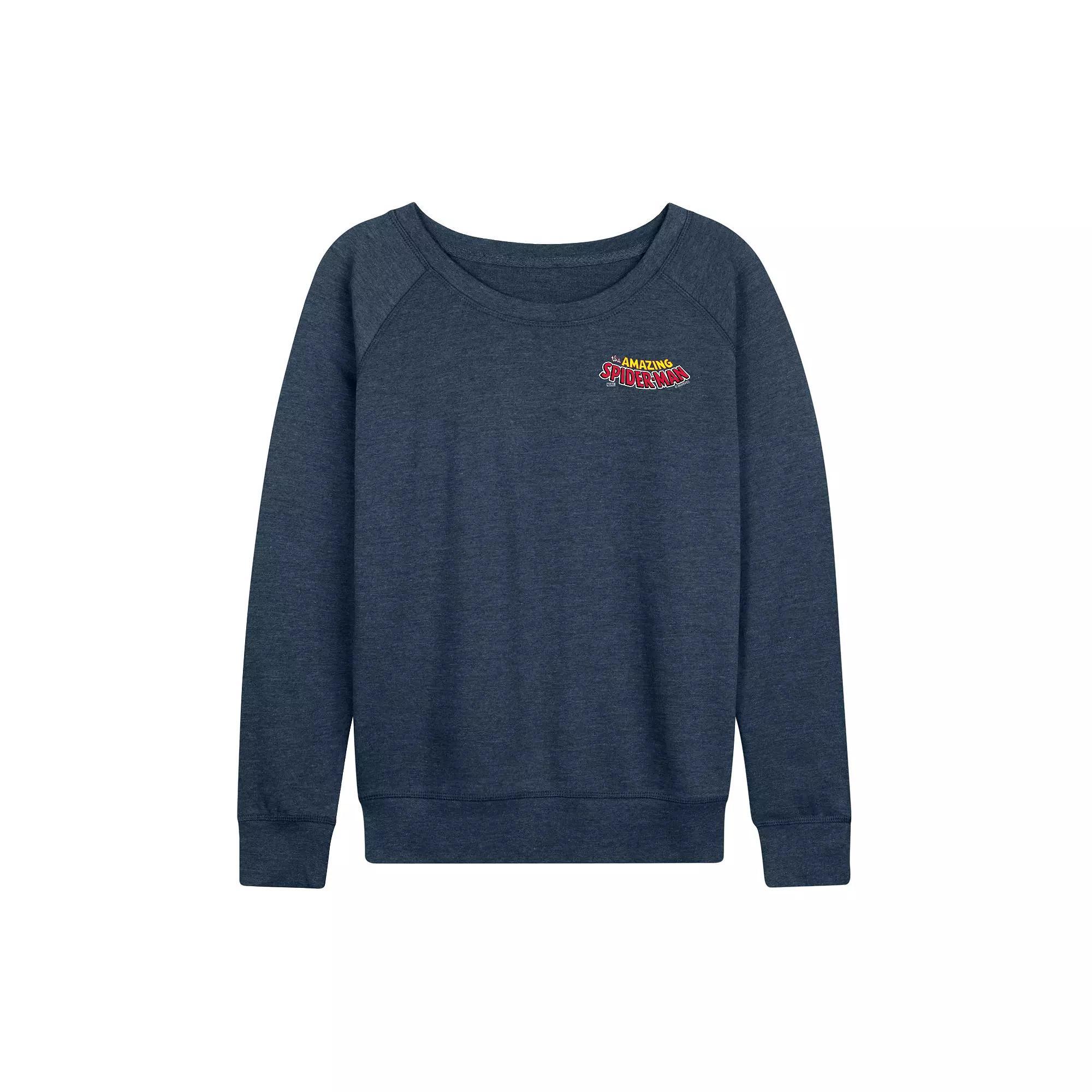 Women's The Amazing Spider-Man Logo French Terry Long Sleeve Tee,  Product Image