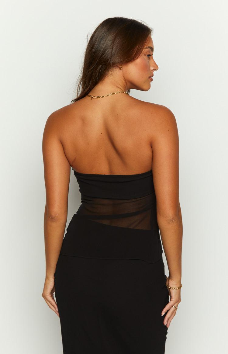 Jacqulin Black Strapless Top Product Image